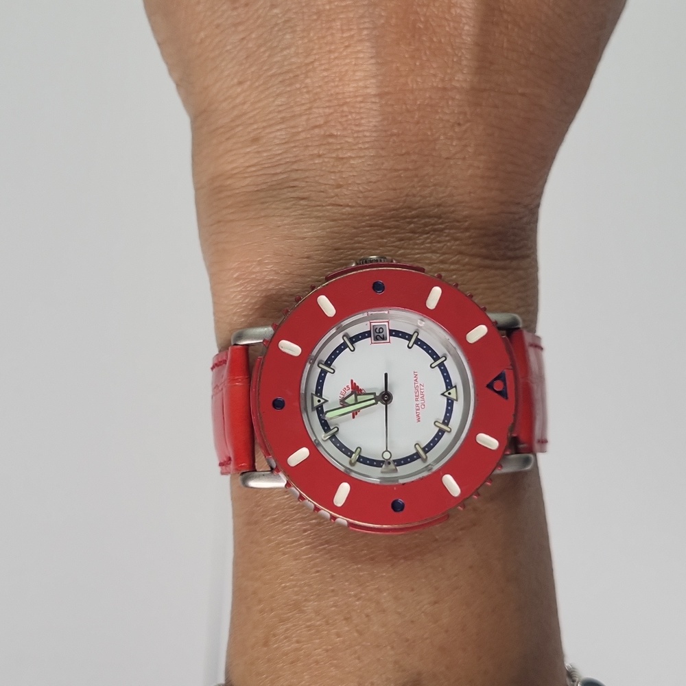 RARE Levi Strauss & Co. Sport Watch Vintage Red Leather